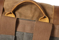 Waxed Canvas Mens Travel Backpacks Canvas School Backpacks Laptop Backpack for Men