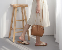 Leather Stylish Womens Handbag Work Purse Chain Shoulder Bag for Women