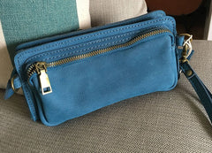 Handmade WOMENs LEATHER Wristlet Purse Mini Shoulder Bag Purse FOR WOMEN