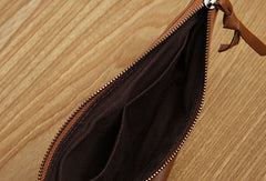 Genuine Leather Long Wallet Zipper Clutch Wallet Coin Change Makeup Wallet Purse For Women