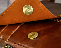 Mens Leather Small COURIER BAG Side Bag Waist Pouch Holster Belt Case Belt Pouch for Men