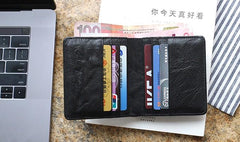 Leather Mens Front Pocket Wallet Small Wallet Slim Wallet billfold Card Wallet for Men