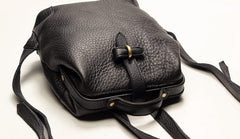 Vintage LEATHER WOMEN Doctor Backpack Purses Black School Backpacks FOR WOMEN