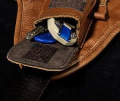 Cool Biker Mens Leather Drop Leg Bag Waist Bag Side Bag Belt Pouch Shoulder Bag for Men