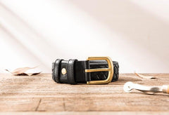Handmade Cool Braided Leather Mens Belt Leather Belt for Men