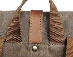 Cool Waxed Canvas Mens School Backpack Canvas Travel Backpack Canvas Backpack for Men