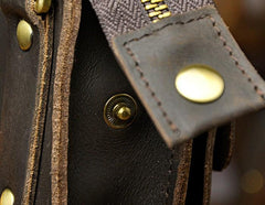 Mens Leather Small Belt Pouch Side Bag Waist Pouch COURIER BAG Holster Belt Case for Men