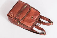 Handmade Genuine Leather Travel Bag Backpack Bag Shoulder Bag Leather Purse For Women - EverHandmade