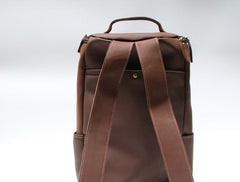 Mens Leather Barrel Backpack Cool Travel Bag Weekender Bag for men
