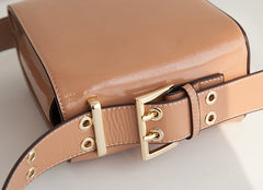 Cute Leather Womens Stylish Bucket Shoulder Bag Barrel Crossbody Purse for Women