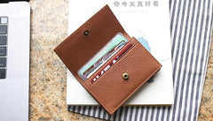 Leather Mens Card Wallet Front Pocket Wallet Small Slim Wallets Change Wallet for Men