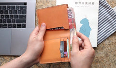 Cool Leather Mens Camouflage Small Wallet Front Pocket Wallet billfold Slim Wallet for Men