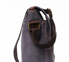 Mens Waxed Canvas Small Side Bag Messenger Bag Canvas Courier Bag for Men