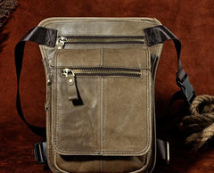 Cool Biker Mens Leather Drop Leg Bag Belt Pouch Waist Bag Side Bag Shoulder Bag for Men