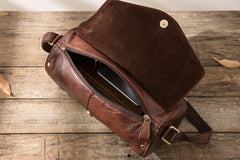 Cool Small Mens Leather Barrel Bag Messenger Bags Shoulder Bags  for Men