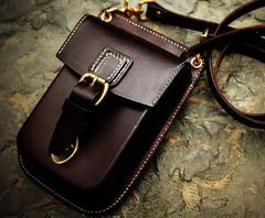 Leather Belt Pouches Mens Small Cases Waist Bag Hip Pack Belt Bag Fanny Pack Bumbag for Men