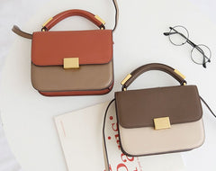 Stylish Leather Womens Small Handbag Work Purse Shoulder Bag for Women