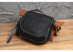 Cute White LEATHER Flip Side Bag Handmade WOMEN Saddle Phone Crossbody BAG Purse FOR WOMEN