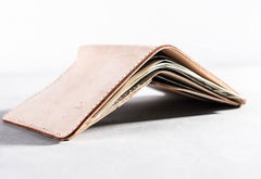 Vintage Handmade Leather Mens Small Wallet Bifold billfold Wallet for Men