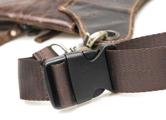 Cool Leather Mens Drop Leg Bag Belt Pouch Waist Bag Shoulder Bag for Men