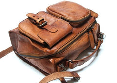 Vintage Brown Leather Mens Messenger Bag Handbag Shoulder Bag for men