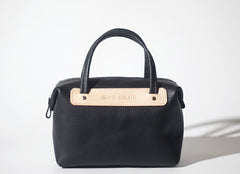 Handmade Leather Black Womens Handbag Fashion Shoulder Bag for Women