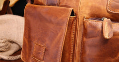 Leather Mens Vintage Briefcase Business Bag Work Bag For Men