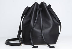 Genuine Leather Cute Bucket Bag Crossbody Bag Shoulder Bag Women Leather Purse