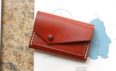 Leather Mens Card Wallet Front Pocket Wallet Small Slim Wallet Change Wallet for Men