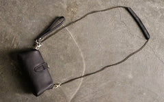 Vintage LEATHER Womens Wristlet Bag Doctor Long Wallet Mini Shoulder Bag FOR Women