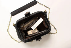 Vintage LEATHER WOMEN Small Doctor Purse Chain SHOULDER BAG Purses FOR WOMEN