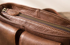 Cool Small Leather Vintage Mens Messenger Bag Shoulder Bags  for Men
