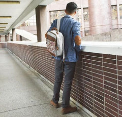 Vintage Canvas Gray Mens Backpack Canvas Travel Bag Canvas School Bag for Men