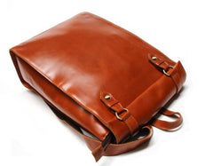 Brown Leather Mens Backpack Travel Backpacks Laptop Backpack for men