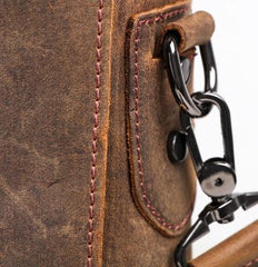 Vintage Coffee Leather Mens Briefcase Work Bag Laptop Bag Business Bag for Men