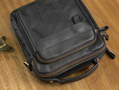 Cool Leather Mens Small Side Bag Messenger Bags Shoulder Bags for Men