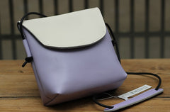 Cute LEATHER WOMEN SHOULDER BAG Contrast Color Crossbody Purses FOR WOMEN