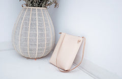 Handmade Leather Beige Womens Tote Crossbody Purse Tote Shoulder Bag for Women
