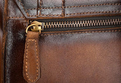 Cool Leather Mens Briefcase Messenger Bag Shoulder Bag Satchel Backpack for men