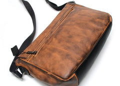 Cool Handmade Vintage Leather Mens Messenger Bags Shoulder Bag for men