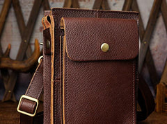 Mens Leather Small Belt Pouch Side Bag Waist Pouch COURIER BAG Holster Belt Case for Men