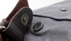 Cool Waxed Canvas Leather Mens Hiking Backpacks Canvas LaptopBackpack Canvas School Backpack for Men