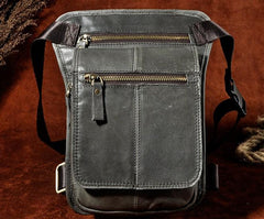 Cool Biker Mens Leather Drop Leg Bag Belt Pouch Waist Bag Side Bag Shoulder Bag for Men