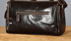 Leather Mens Cool Shoulder Bag Barrel Bag Messenger Bag for men