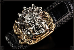 Handmade Black Leather Mens Belts Cool Leather Mens Belt for Men
