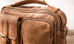 Cool Leather Small Mens Messenger Bags Small Shoulder Bags  for Men