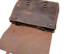 Vintage Leather Mens Briefcase Messenger Bag Handbag Shoulder Bag for men