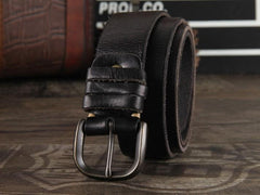 Genuine Leather Punk Rock Biker Trucker Mens Belt Men Black Coffee Belt for Men