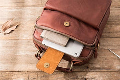 Cool Leather Mens Small Shoulder Bags Messengers Bag for Men