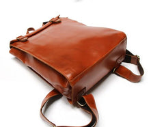 Brown Leather Mens Backpack Travel Backpacks Laptop Backpack for men